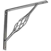 Rustic Shelf Bracket, Nickel