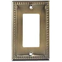 Single Rocker Switch GFCI Plate, Antique Brass