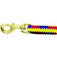 polypropylene horse lead, 5/8in. x 9 yellow, purple, & raspberry