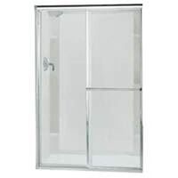 Rain Textured Glass Shower Door, 66 5/16in. x 45 3/8in. Silver