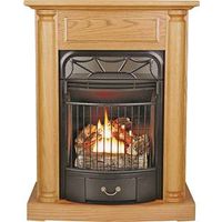 duel fuel gas fireplace, 20,000 btu oak