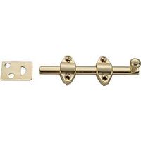 Surface Bolt, 4in. Satin Brass