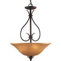 three light pendant, noble bronze