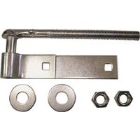 Bolt Hook & Strap Hinge, 12" Zinc