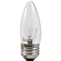 torpedo blunt tip clear bulb, 25 watt