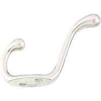 heavy duty coat & hat hook, white
