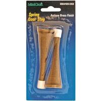 Heavy Duty Spring Door Stop, Brass