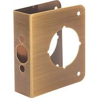 door reinforcer, 4in. x 4.2in. brass