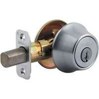 0116772 - 1-CYL DEADBOLT SMT STN CHRM BX