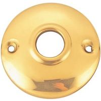door knob rosette, 2 1/2in. polished brass