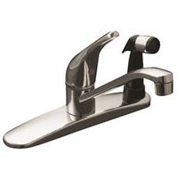kitchen faucet with spray, chrome