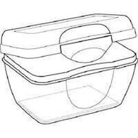 Flip Top Storage Box, 7 3/8in. x 6 5/8in. x 4 3/4in.