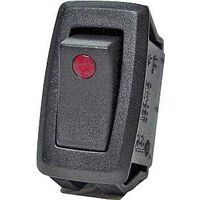 glow dot black rocker, 32 amp
