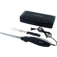 electric carving knife set, chrome