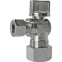 quarter turn angle water supply line valve, 5/8in. x 3/8in.