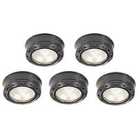 Five Light Xenon Puck Light Kit, Black