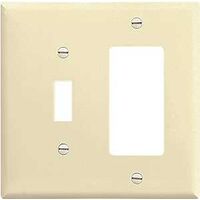 Toggle & Decorator Switch Wall Plate, Almond