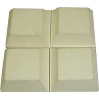 Square Rubber Bumpers, 3/4" White