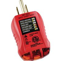 TESTER GFCI OUTLET RED-BLK    