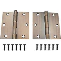 Square Corner Door Hinge, 3 1/2in. x 3 1/2in. Bronze