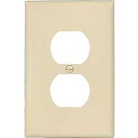 duplex outlet cover plate, almond