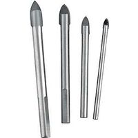 Glass & Tile Drill Bit Set, 4 Pc