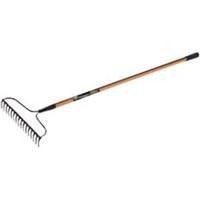 sixteen tine tough built bow rake with fiberglass handle, 48in.