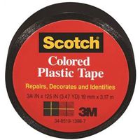 0375360 - 3/4X125IN BLACK PLASTIC TAPE