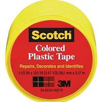 Scotch Plastic Tape, 1 1/2in. x 125in. Yellow