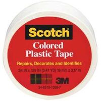 Scotch Plastic Tape, 1 1/2in. x 125in. White