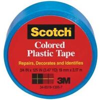 Scotch Plastic Tape, 1 1/2in. x 125in. Blue