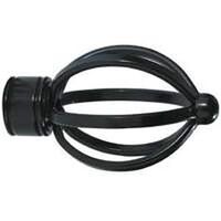 Cage Ball Curtain Rod Set, 36in.-66in. Black
