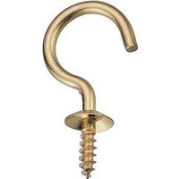 Solid Brass Cup Hook, 3/4in.