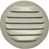 0412619 - 2.5" RND WHT ALUM SCRN LOUVER
