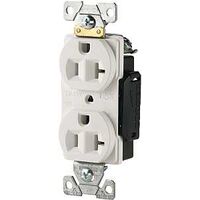 Industrial Grade Duplex Recepticle, White