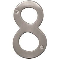 0419416 - NUMBER 8 4IN SATIN NICKEL