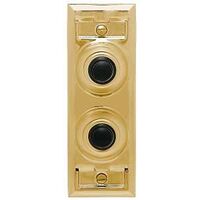 multi-family push button doorbell unit, brass