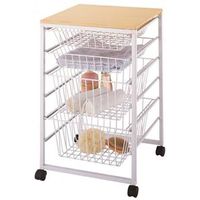 0468041 - 4 TIER DRAWER BASKET WHITE