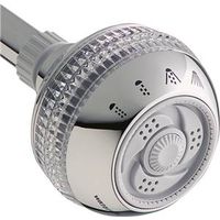 fixed mount massage shower head, chrome