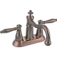 Two Handle Lavatory Faucet, 4in. Bronze