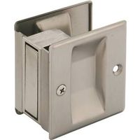 passage pocket door pull, 2 1/2in. satin nickel