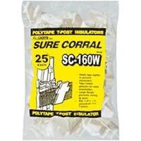 Polytape T-Post Insulator, White