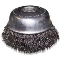 crimped wire cup brush, 4in. dia