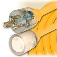 twist lock power cord, 50 yellow