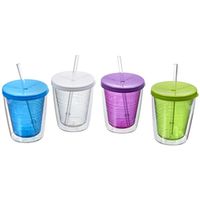 TUMBLER WITH LID-STRAW 14OZ   