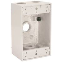 0526459 - RECT BOX 1G 4-1/2 OUTLETS WH