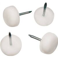 Plastic Base Glide Nails, 1 1/8in. White