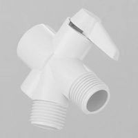 shower flow diverter, white