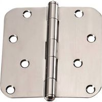 radius door hinge, 4in. x 4in. stainless steel