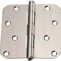 radius door hinge, 4in. x 4in. stainless steel